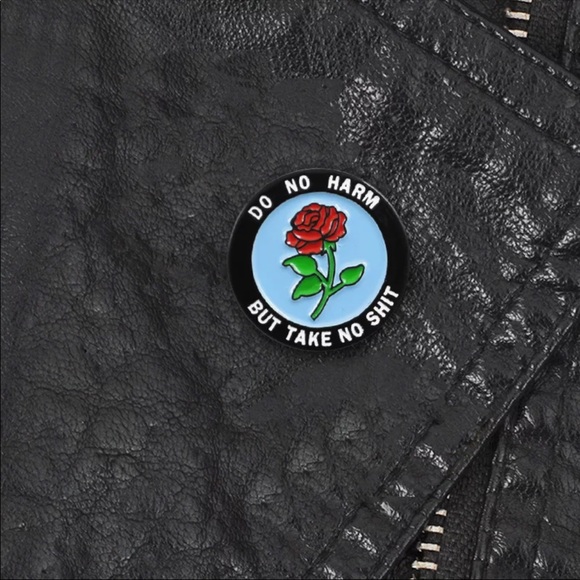 Do No Harm Sassy Funny Nurse Healthcare Doctor Pin Floral Rose Brooch - Picture 7 of 10